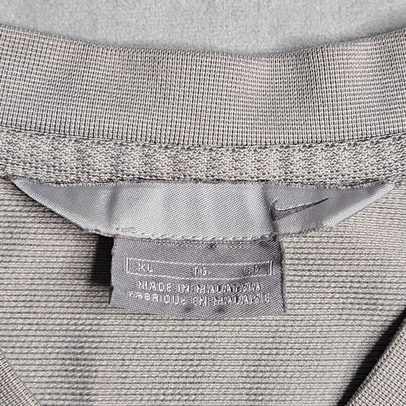 Vintage Nike Shirt Mens XL Gray Long Sleeve Jersey V-Neck Pullover Swoosh Logo - Picture 3 of 10